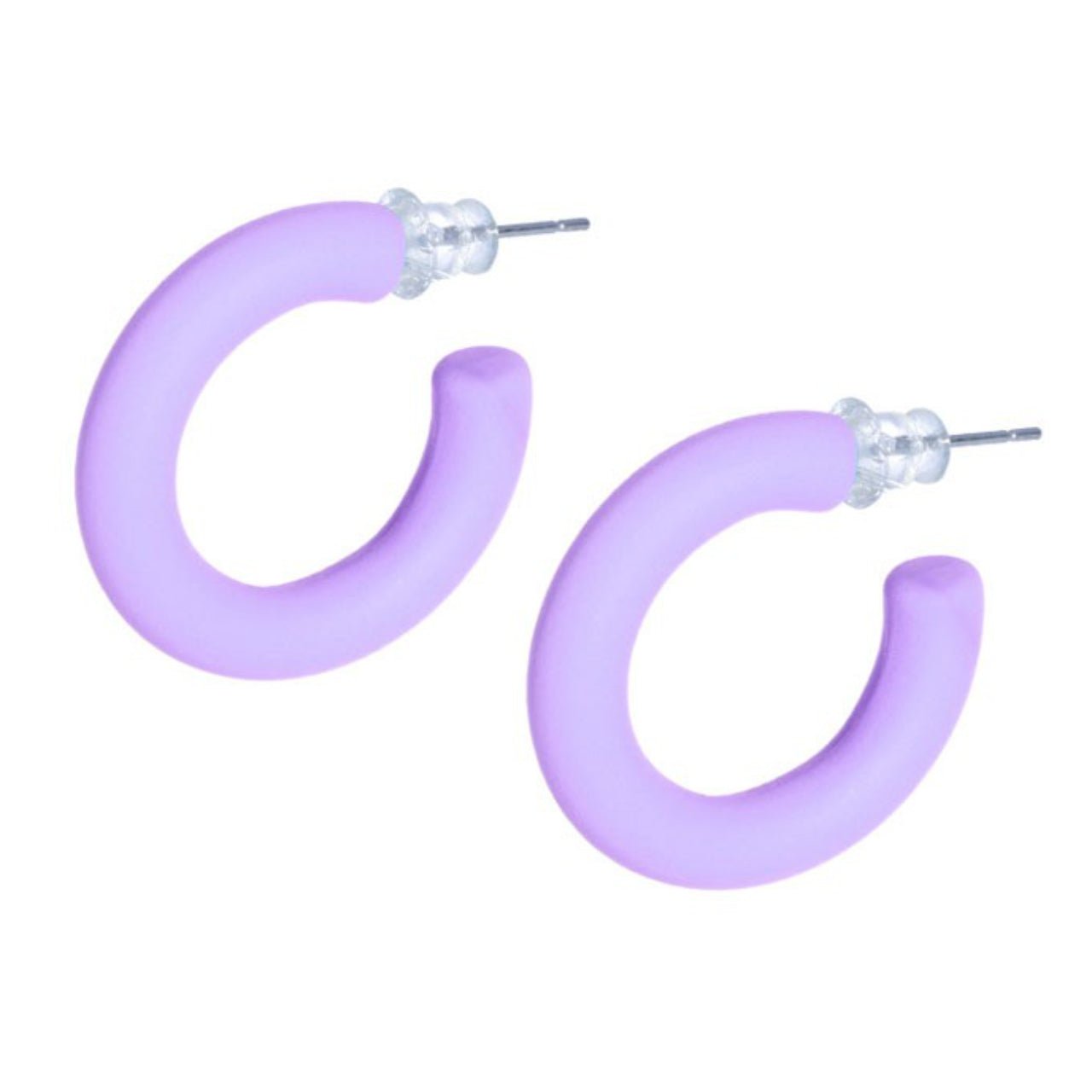 Della Rubber Coated Hoop Earrings - The Graphic Tee
