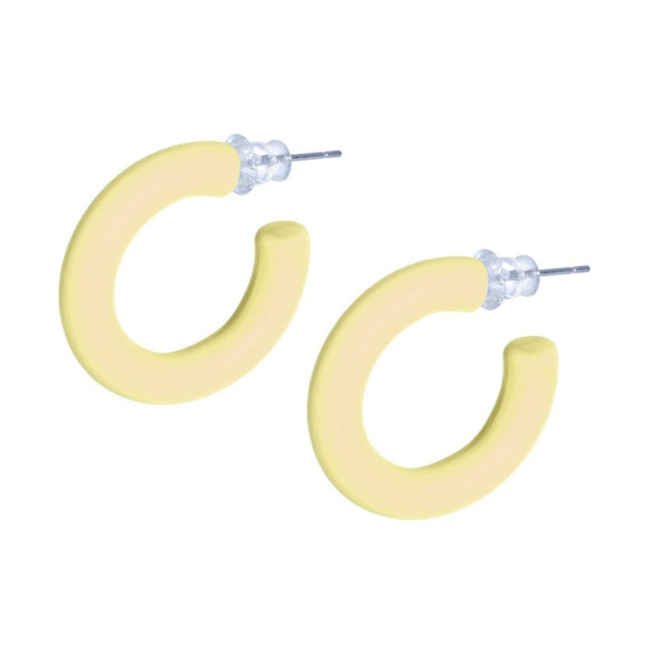 Della Rubber Coated Hoop Earrings - The Graphic Tee