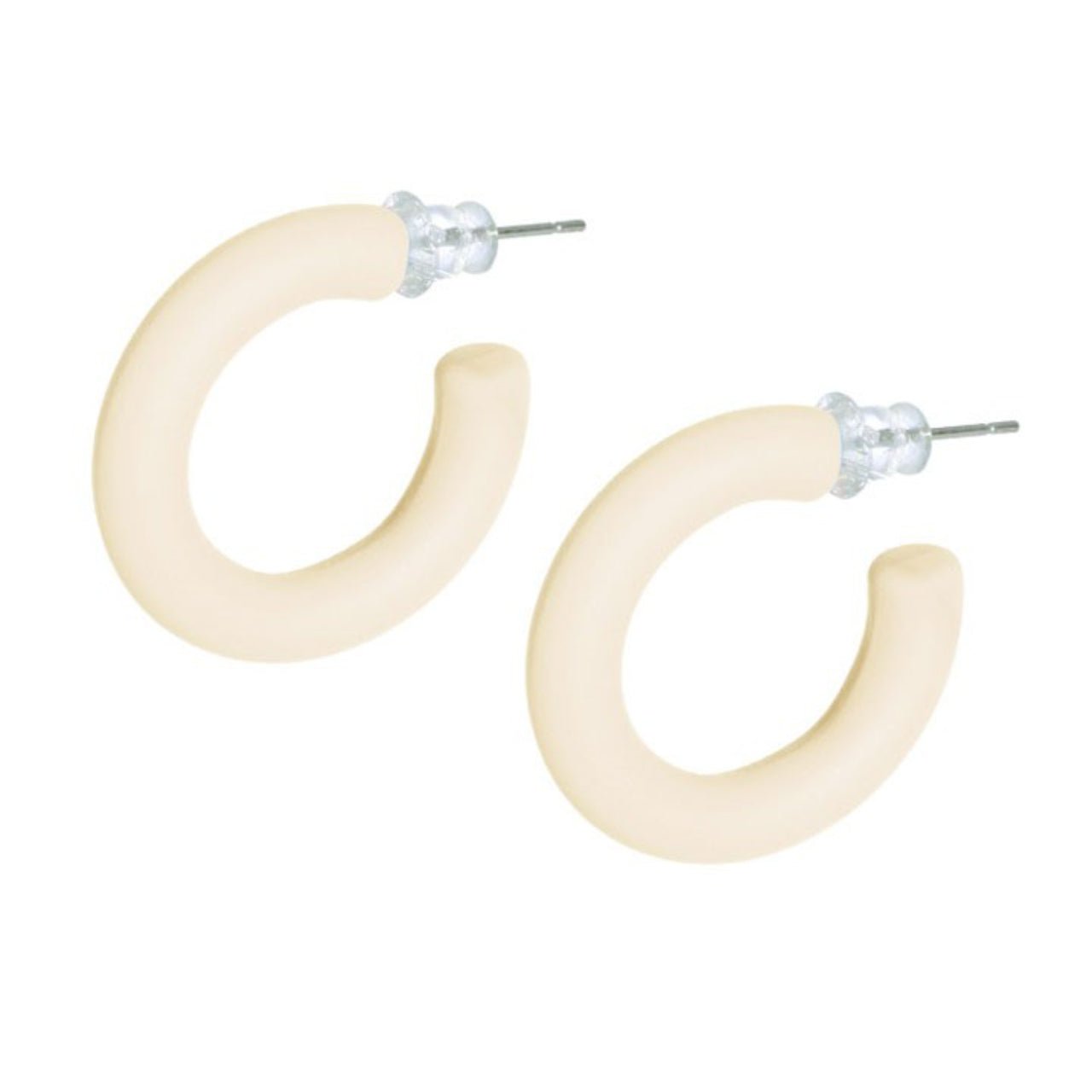 Della Rubber Coated Hoop Earrings - The Graphic Tee