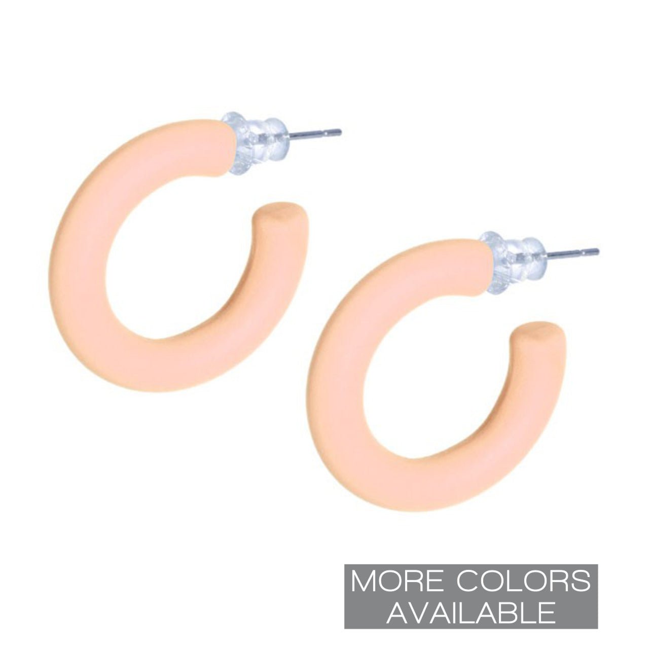 Della Rubber Coated Hoop Earrings - The Graphic Tee