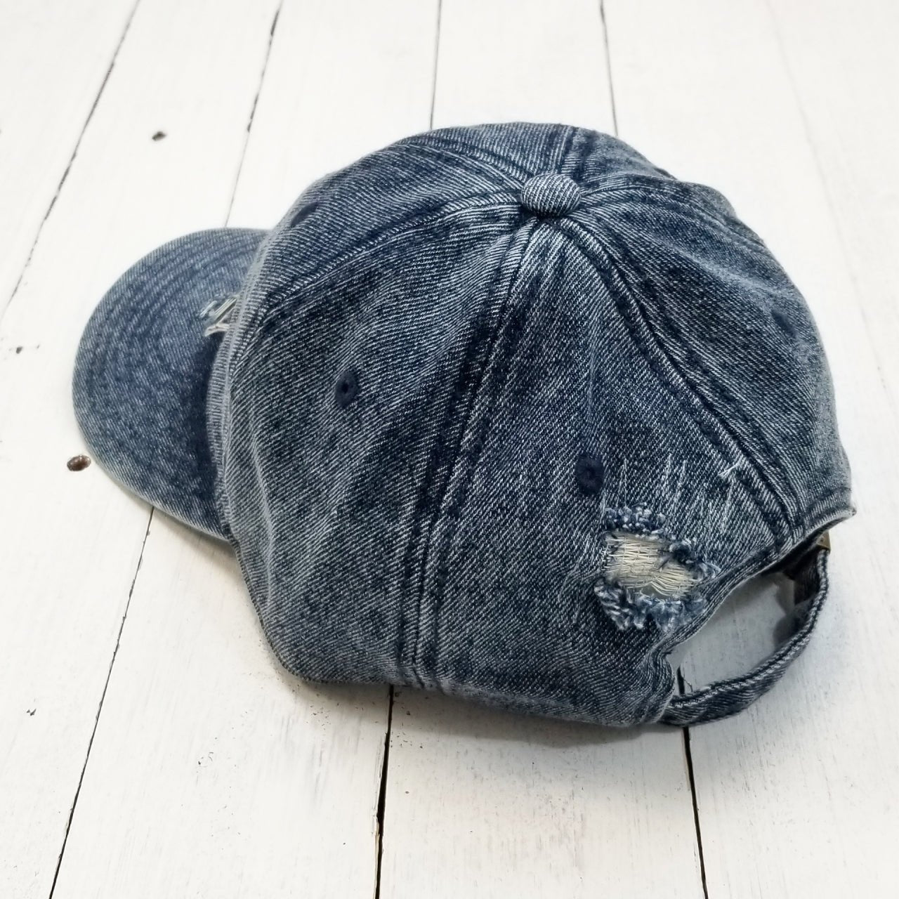 Distressed Denim Cap - The Graphic Tee
