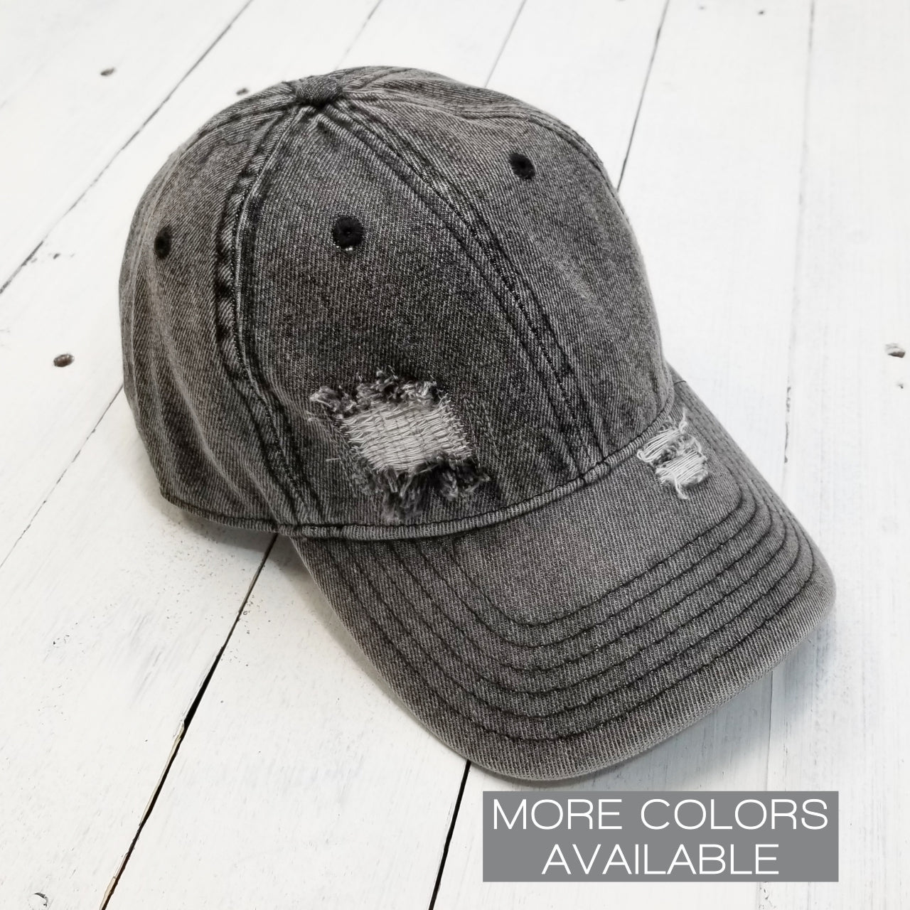 Distressed Denim Cap - The Graphic Tee