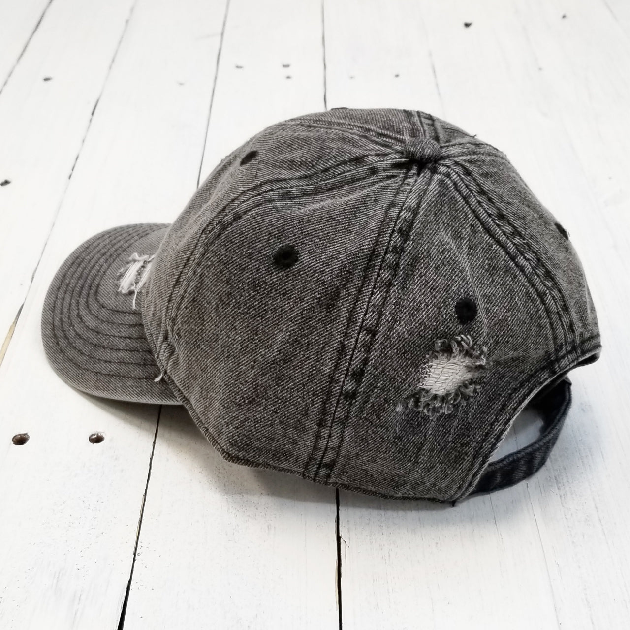 Distressed Denim Cap - The Graphic Tee