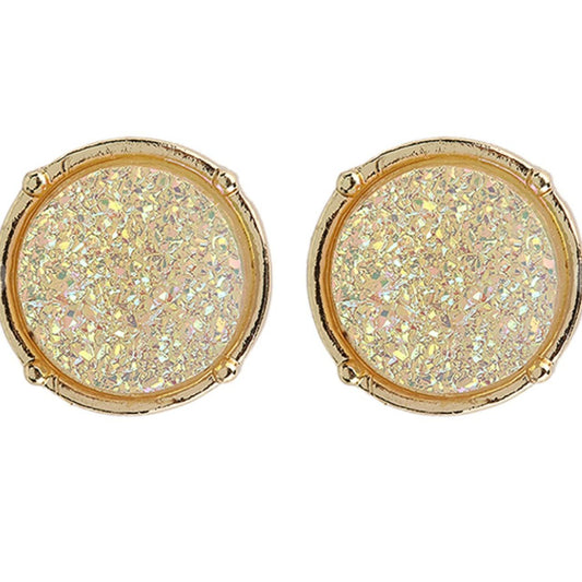 Druzy Post Earrings - The Graphic Tee