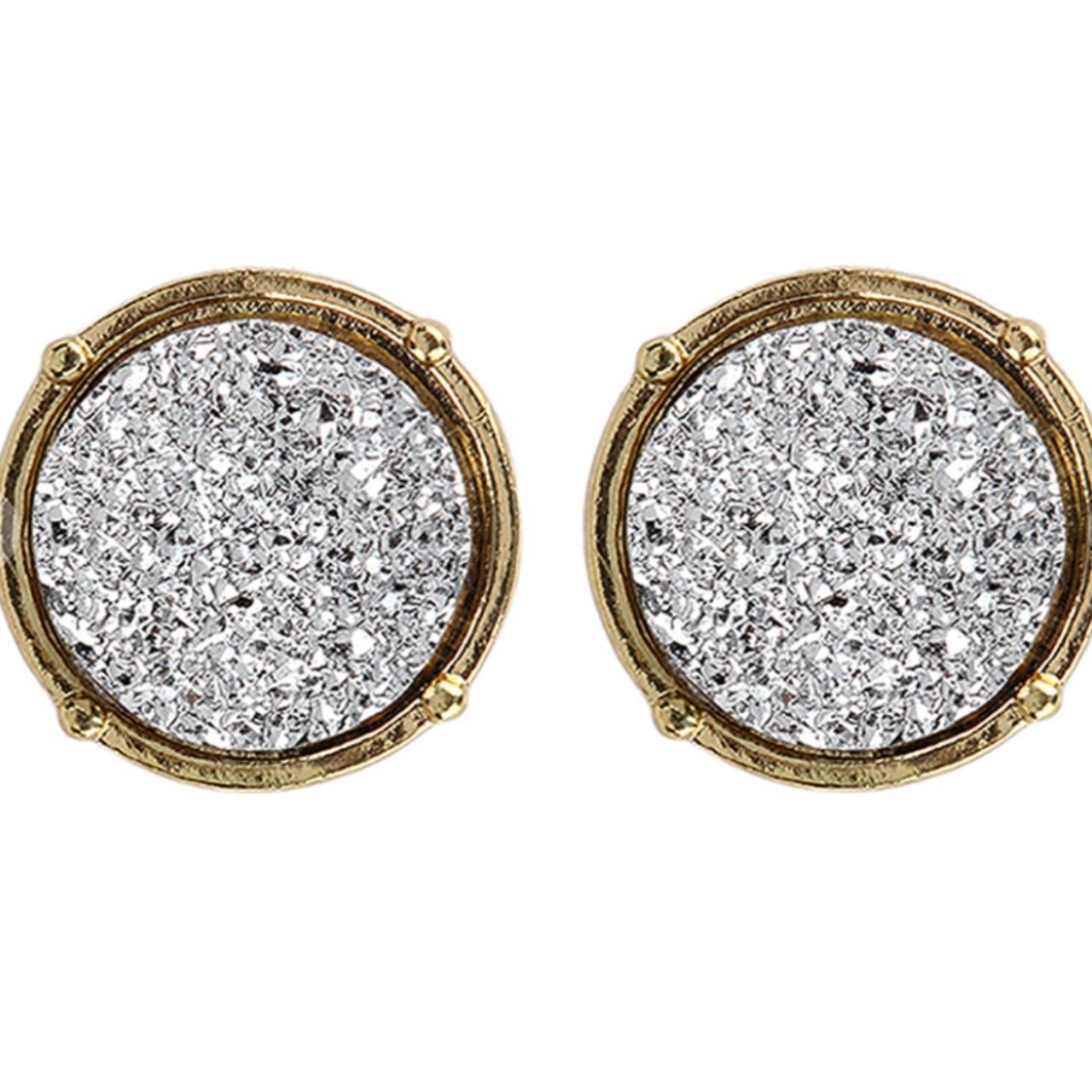 Druzy Post Earrings - The Graphic Tee