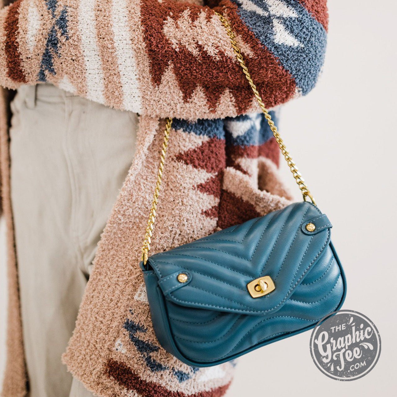 Elena Chevron Crossbody - The Graphic Tee