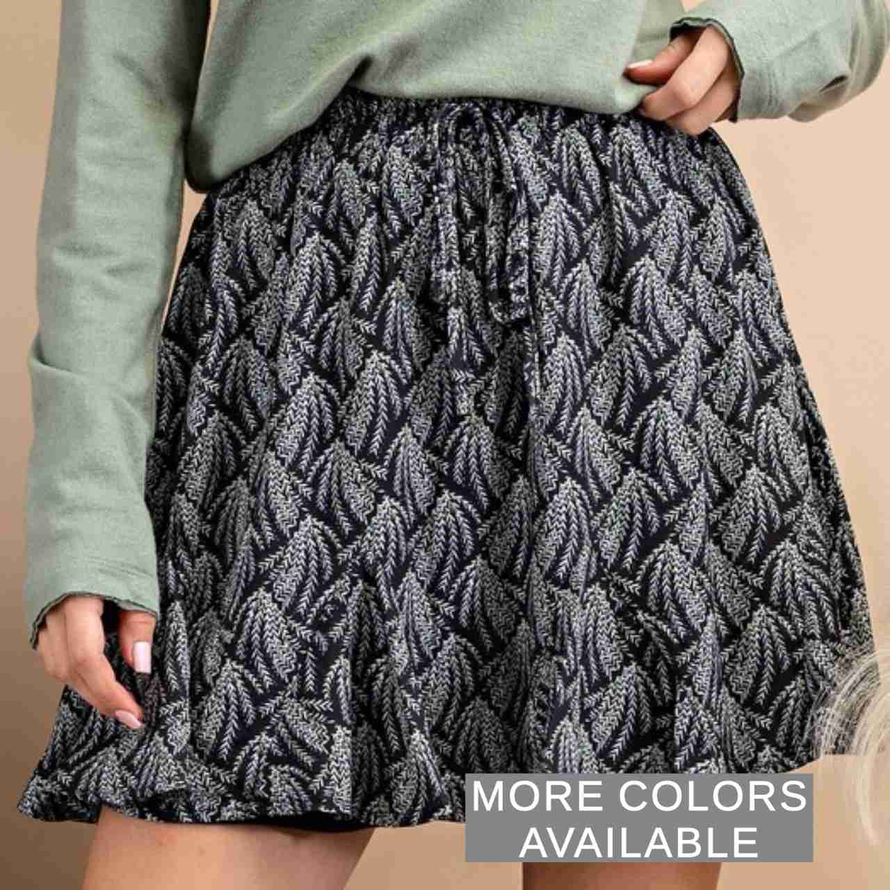 Everly Flared Bottom Mini Skirt - The Graphic Tee