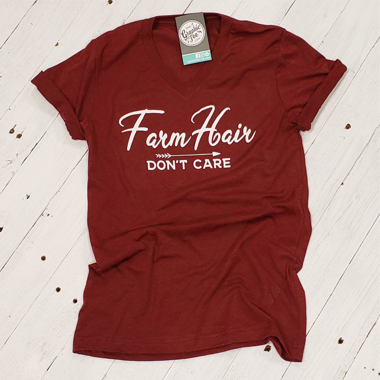 Farm Hair - V-Neck Tee - The Graphic Tee