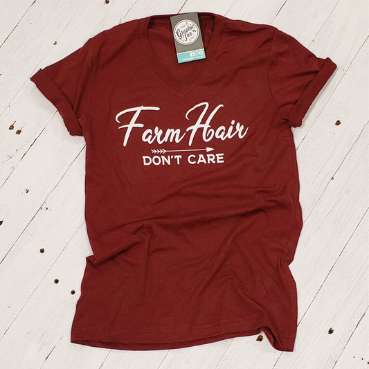 Farm Hair - V-Neck Tee - The Graphic Tee