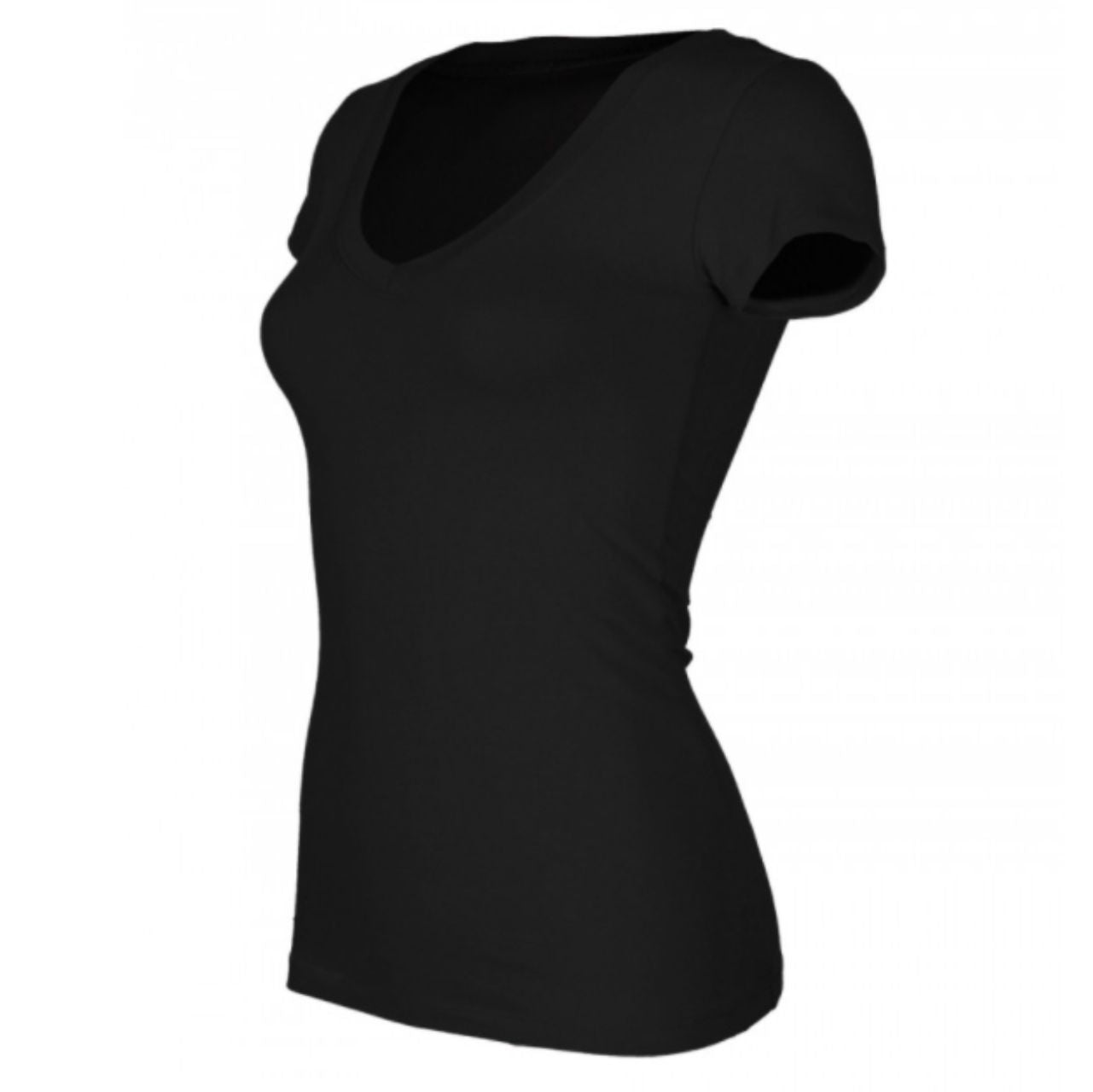 Fitted V-Neck Short Sleeve Top - The Graphic Tee