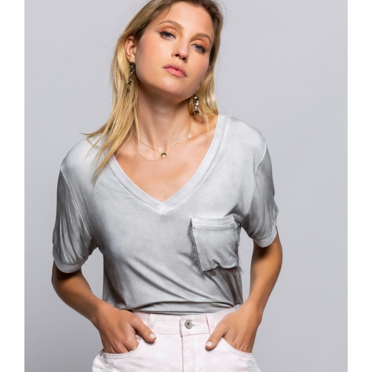 Floral Eyelash Pocket Tee - The Graphic Tee