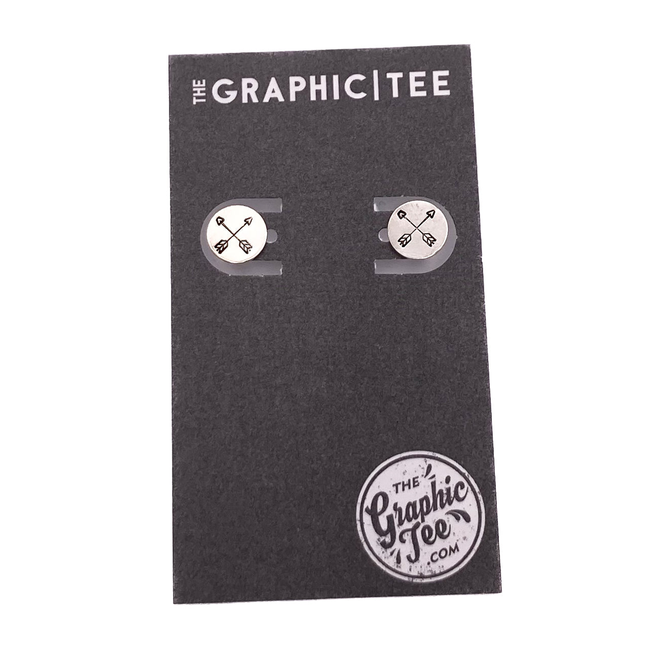 Follow Your Arrow Sterling Silver 9.5mm Studs - The Graphic Tee