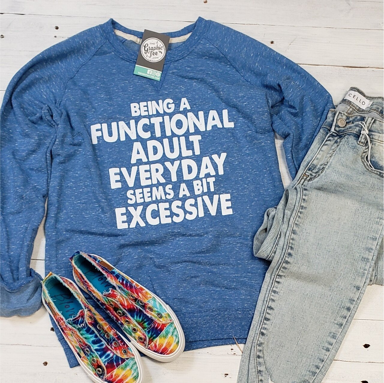 Functional Adult Crewneck Sweatshirt - The Graphic Tee