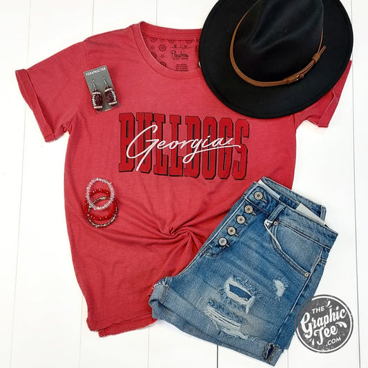Georgia Bulldogs Vintage Boyfriend Tee - The Graphic Tee