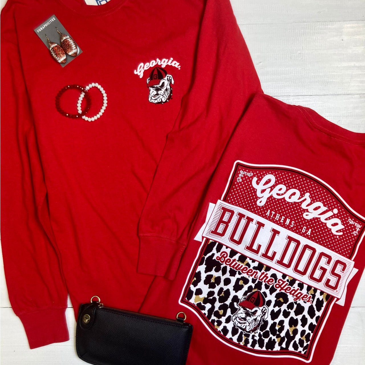 Georgia Dawgs Licensed Red Long Sleeve Unisex Tee - The Graphic Tee