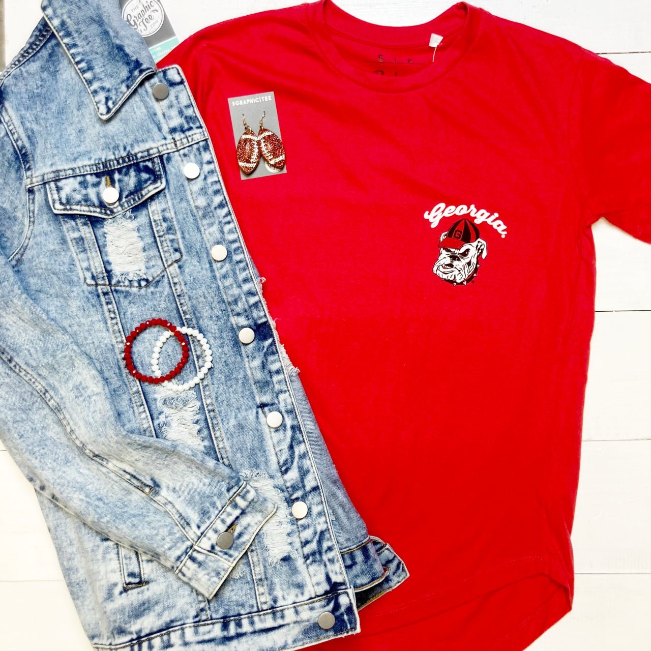Georgia Dawgs Licensed Red Short Sleeve Unisex Tee - The Graphic Tee