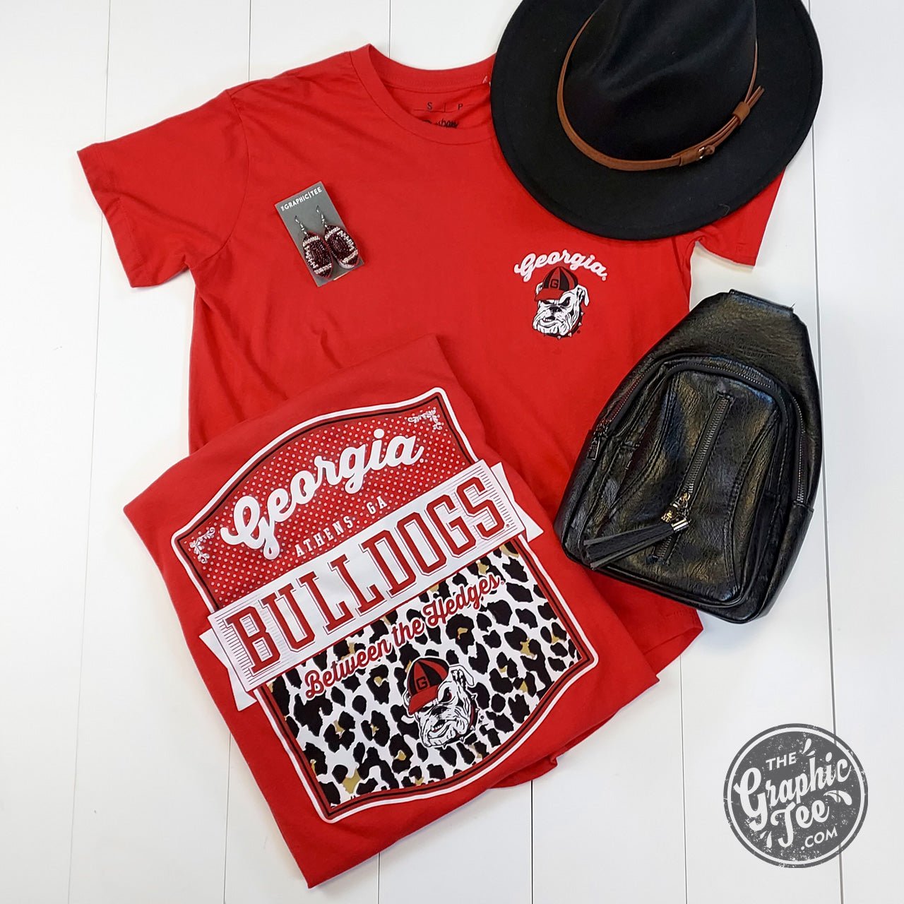 Georgia Dawgs Licensed Red Short Sleeve Unisex Tee - The Graphic Tee