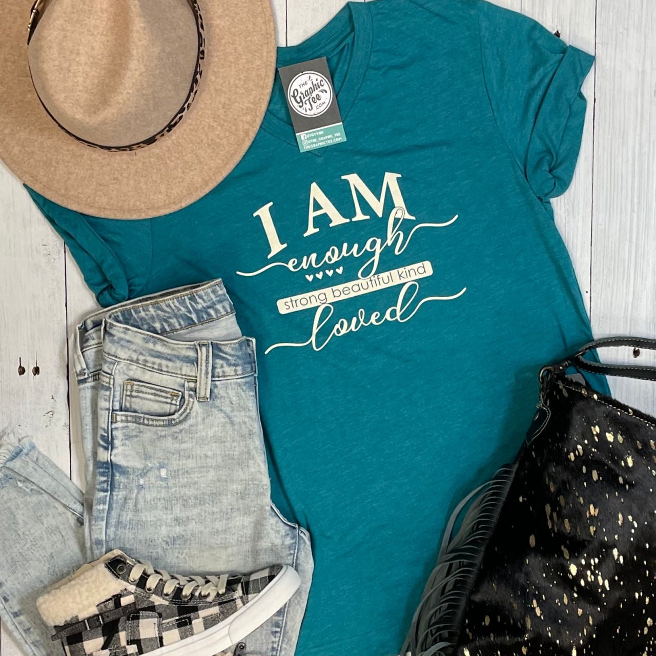 I Am Enough Unisex Short Sleeve Tee - The Graphic Tee