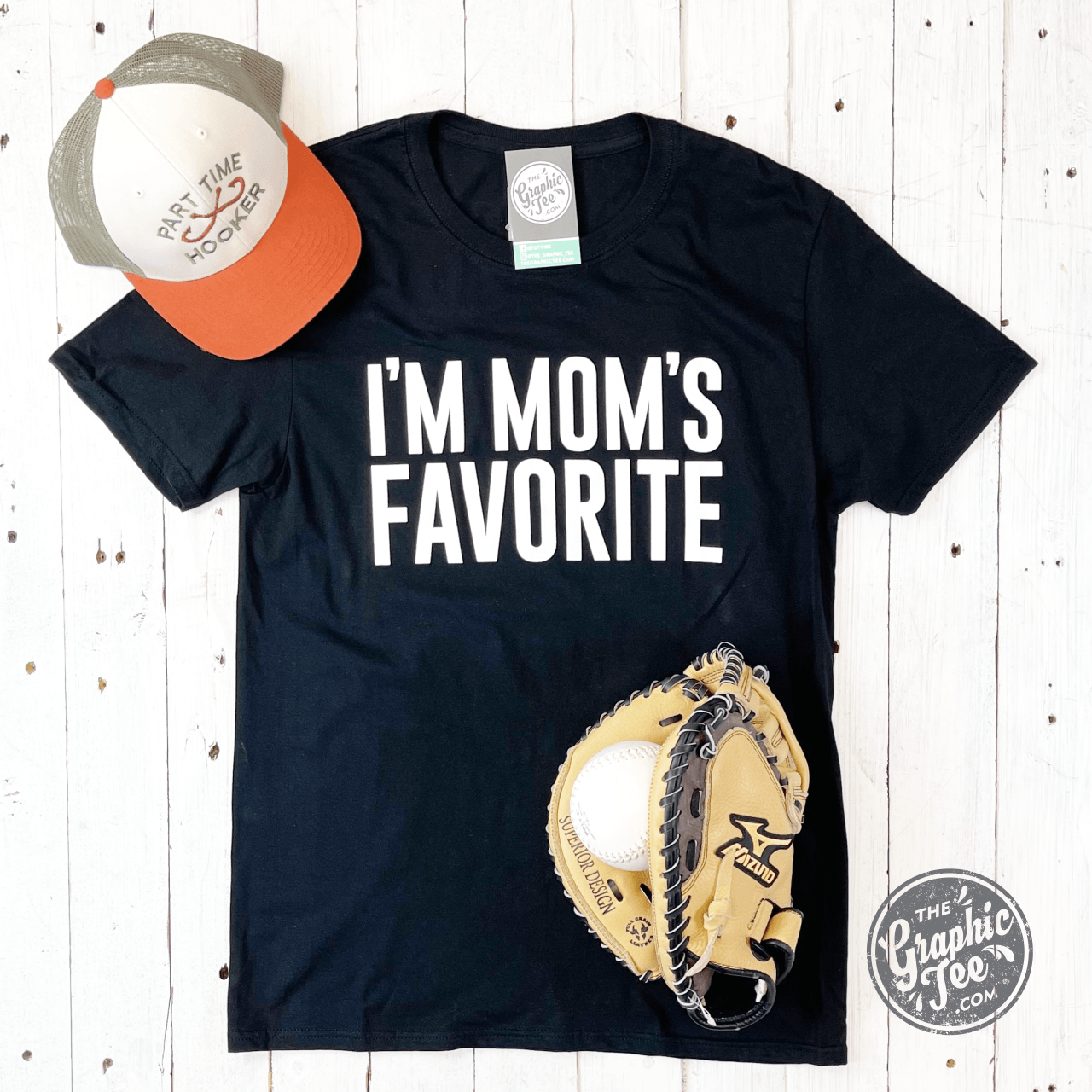 I'm Mom's Favorite - Black Tee - The Graphic Tee