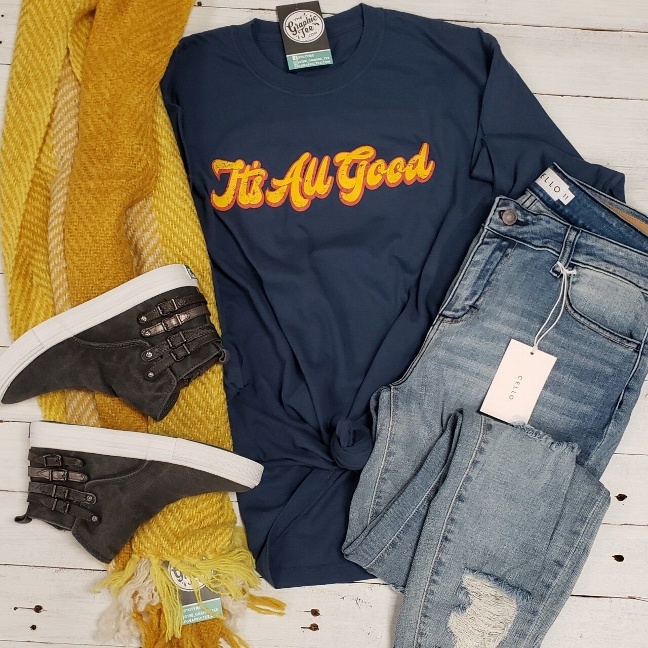 It's All Good Comfort Colors Long Sleeve - The Graphic Tee