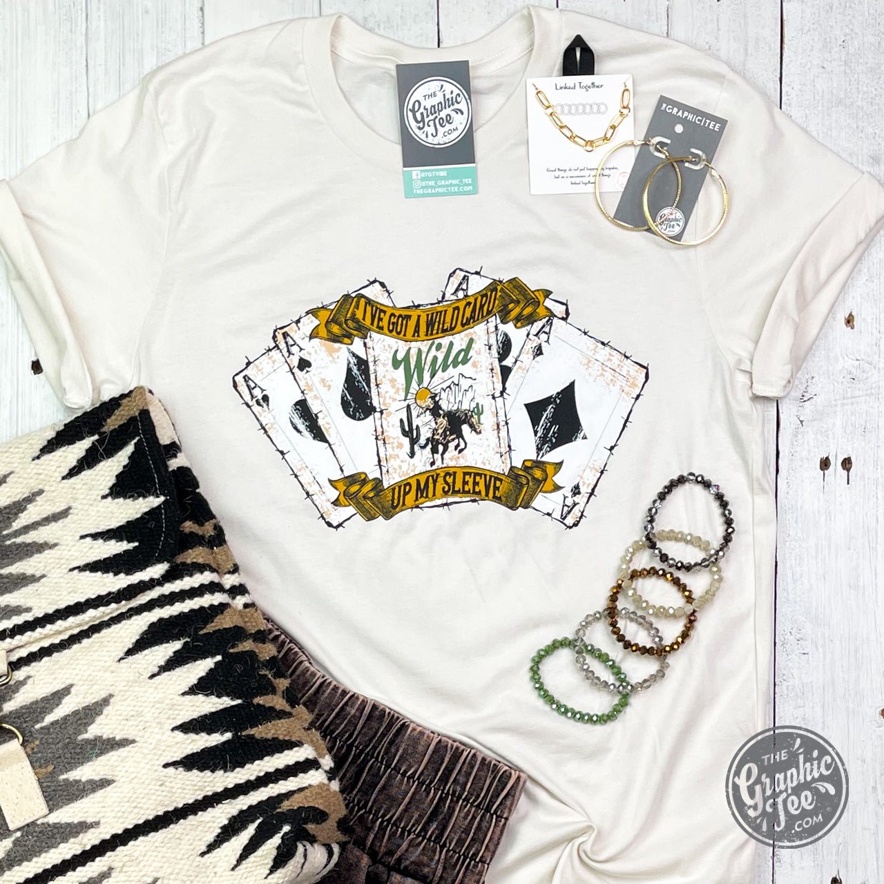 I've Got A Wild Card Vintage White Short Sleeve Unisex Tee - The Graphic Tee