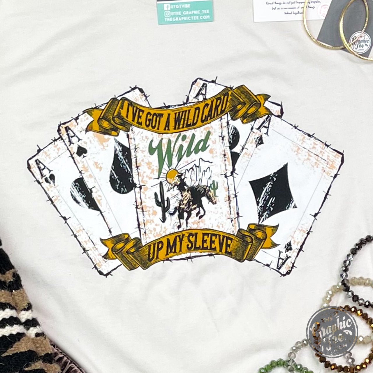 I've Got A Wild Card Vintage White Short Sleeve Unisex Tee - The Graphic Tee