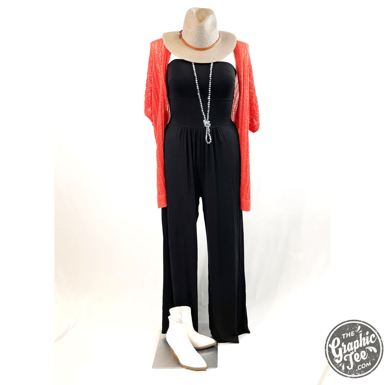 Josi Strapless Flared Lounge Jumpsuit - The Graphic Tee
