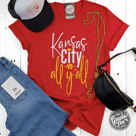 Kansas City VS. All Y'all Crewneck Tee - The Graphic Tee