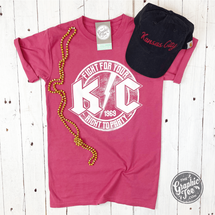 Kansas City in Pink T-shirt - KC Shirts