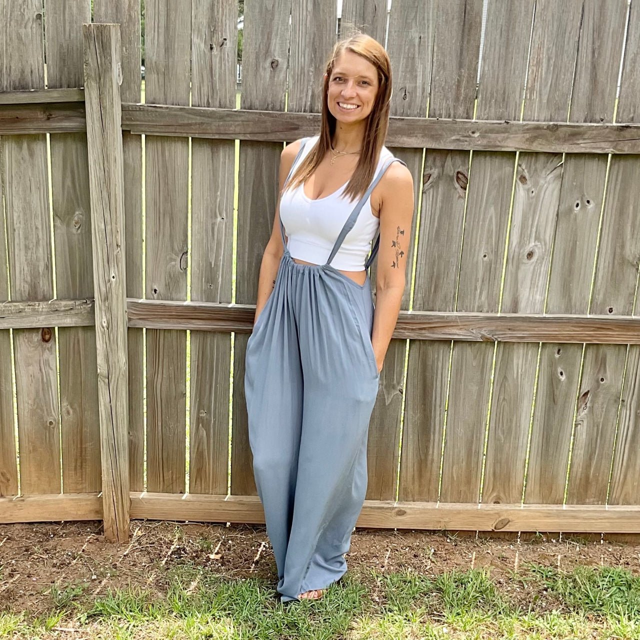 Kelsie Suspender Jumpsuit - The Graphic Tee