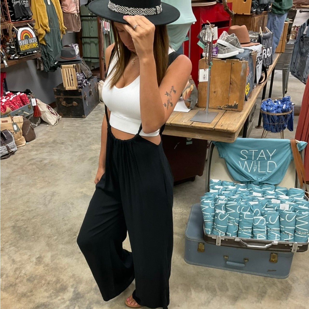 Kelsie Suspender Jumpsuit - The Graphic Tee