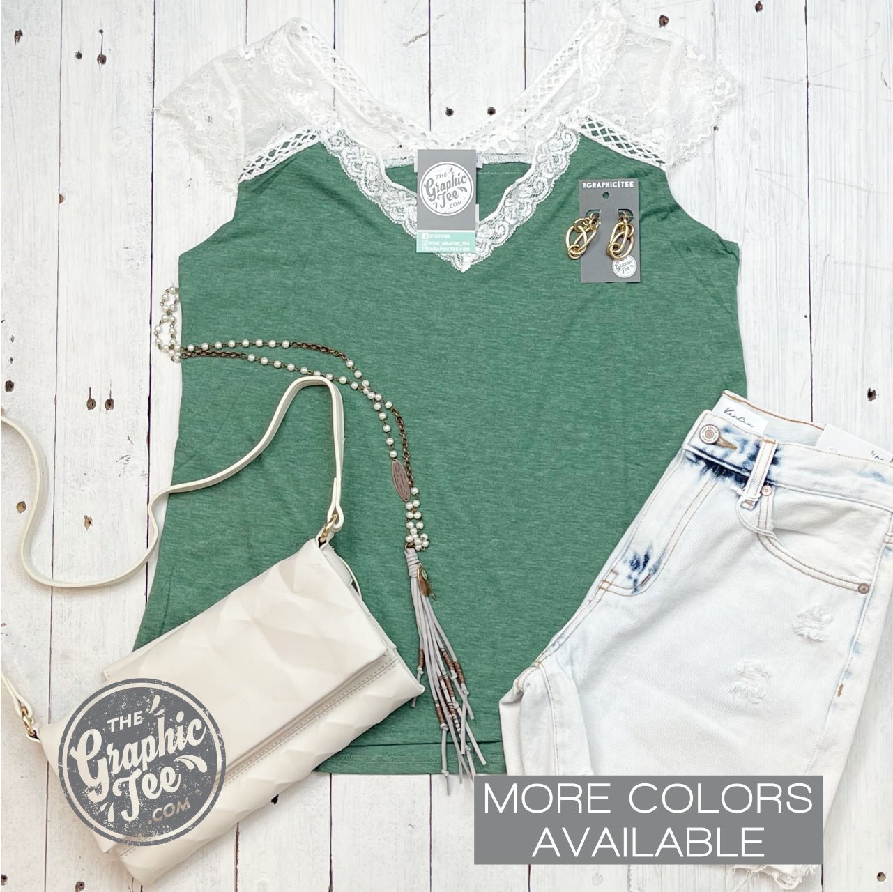 Leah Lace Knit Tank - The Graphic Tee