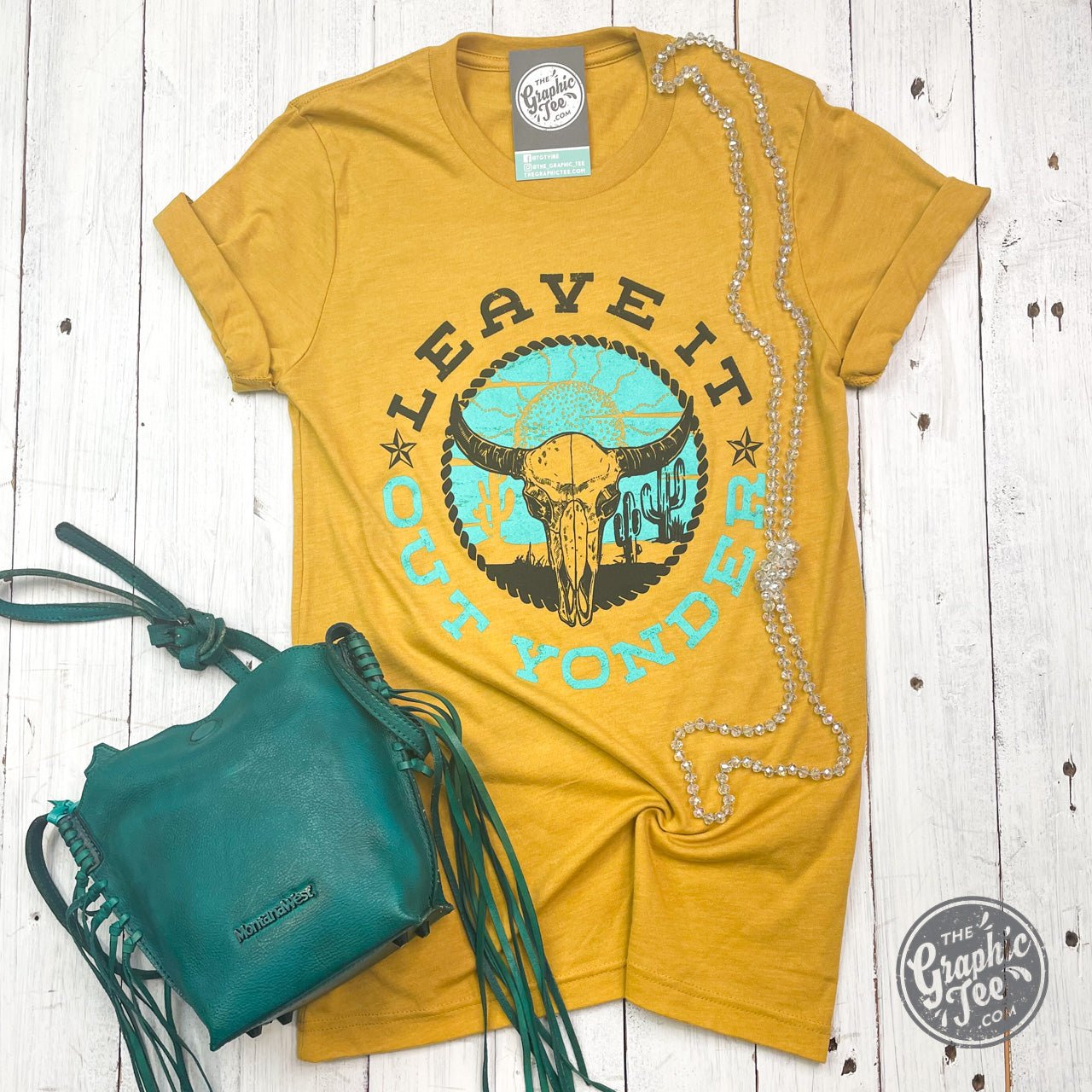 Leave It Out Yonder Mustard Short Sleeve Tee - The Graphic Tee