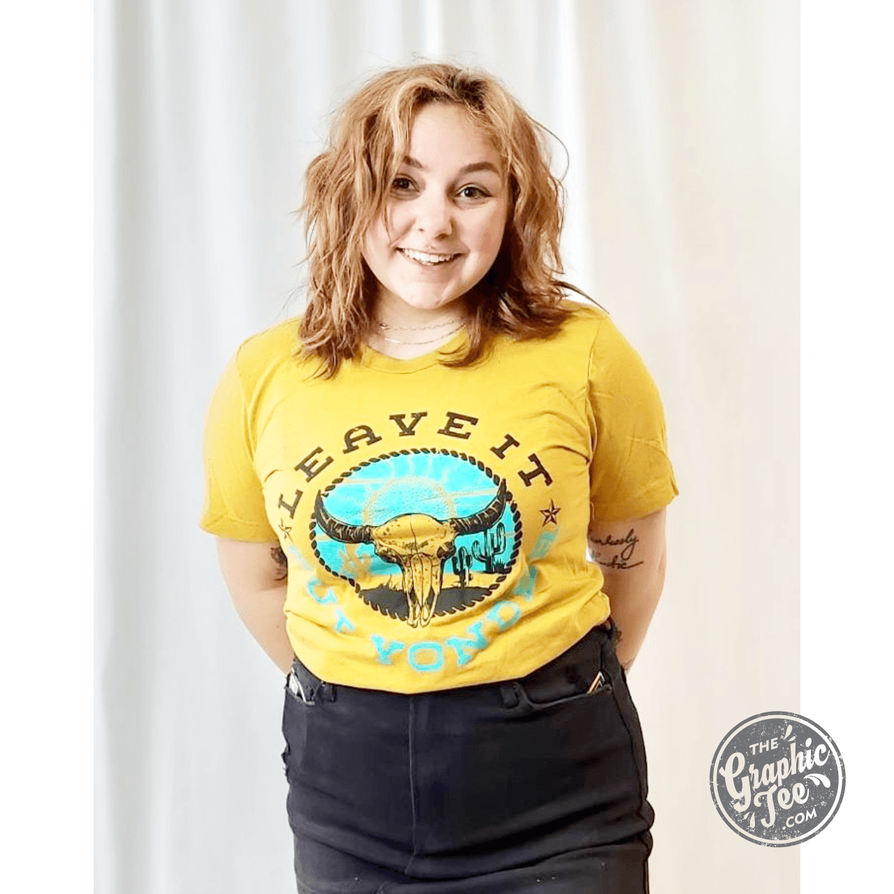 Leave It Out Yonder Mustard Short Sleeve Tee - The Graphic Tee