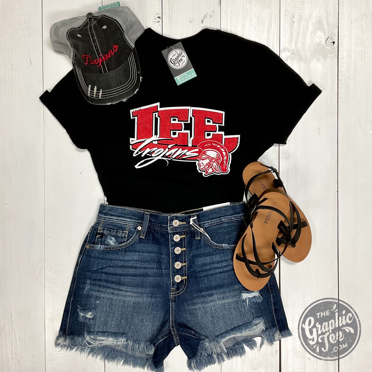 Lee Trojans Black Short Sleeve Tee - The Graphic Tee