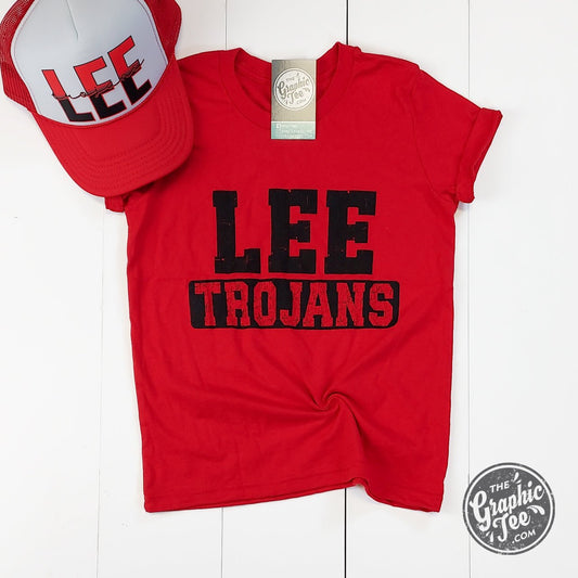 Lee Trojans Red Short Sleeve YOUTH Tee - The Graphic Tee