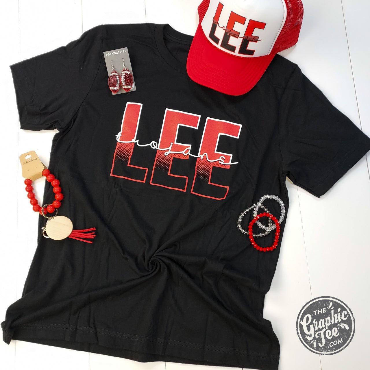 Lee Trojans Two Tone Black Short Sleeve Tee - The Graphic Tee