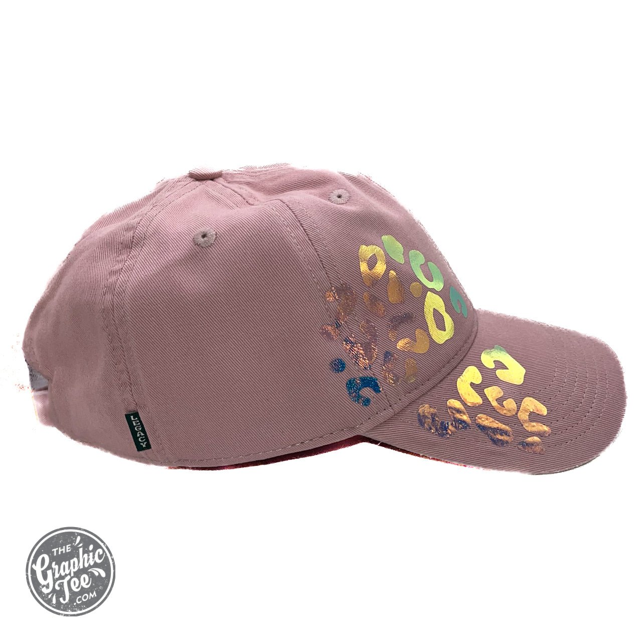 Leopard Bling Dusty Rose Cap - The Graphic Tee