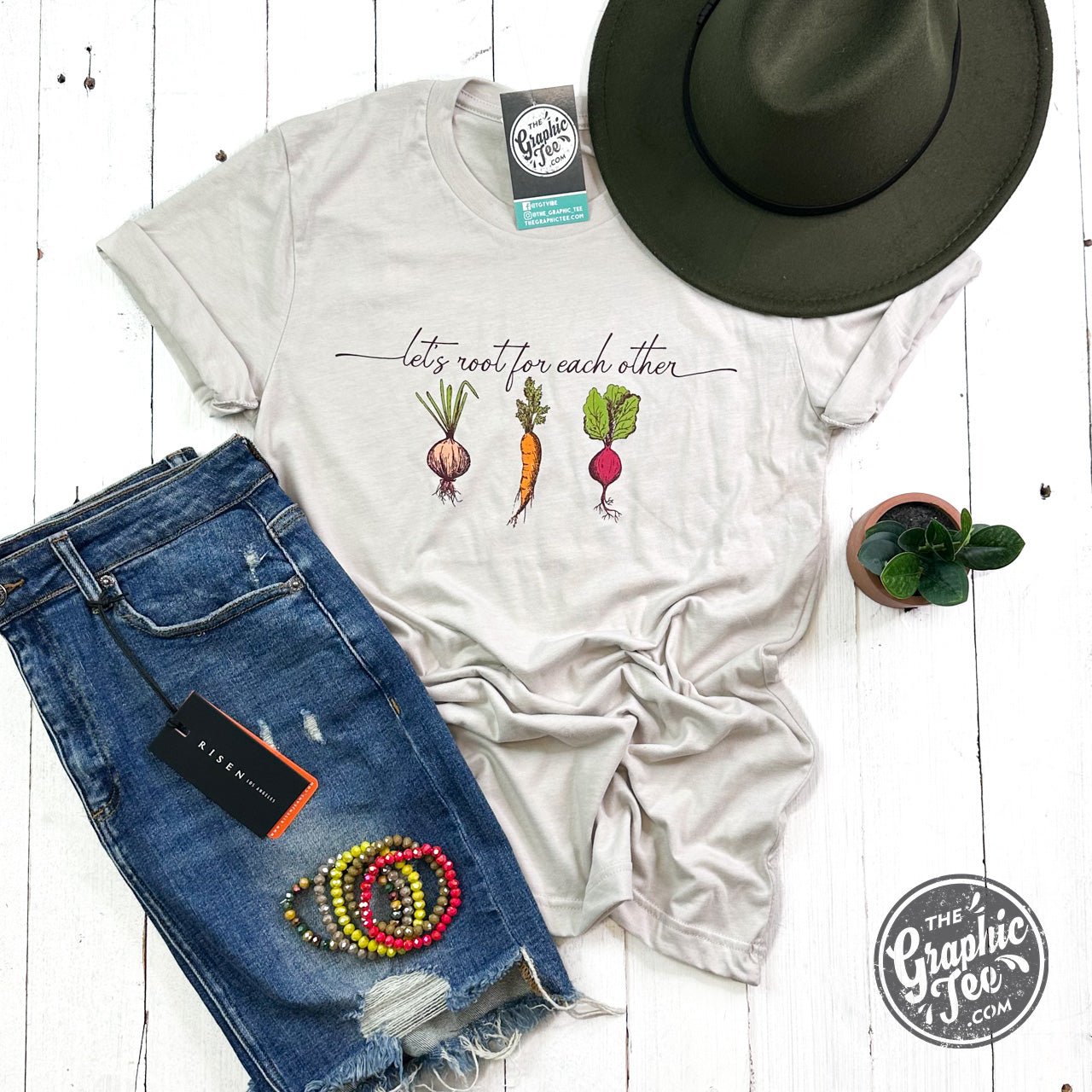 Let's Root For Each Other Short Sleeve Tee - The Graphic Tee