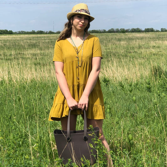 Lilly Linen Button Down Tiered Dress - The Graphic Tee