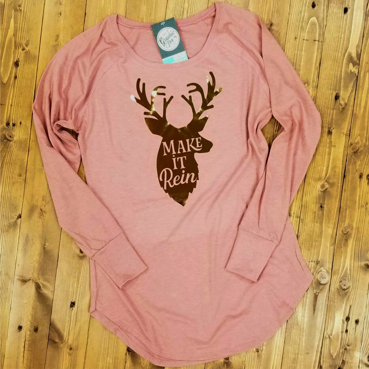 Make It Rein - Ladies Blush Tunic - The Graphic Tee