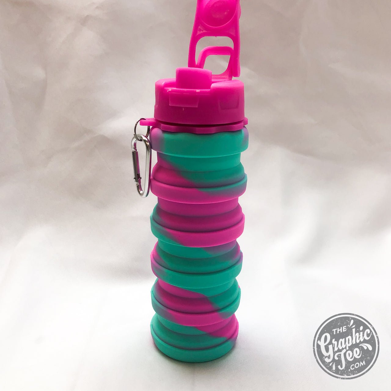 Marble Silicone Collapsible Water Bottle - The Graphic Tee