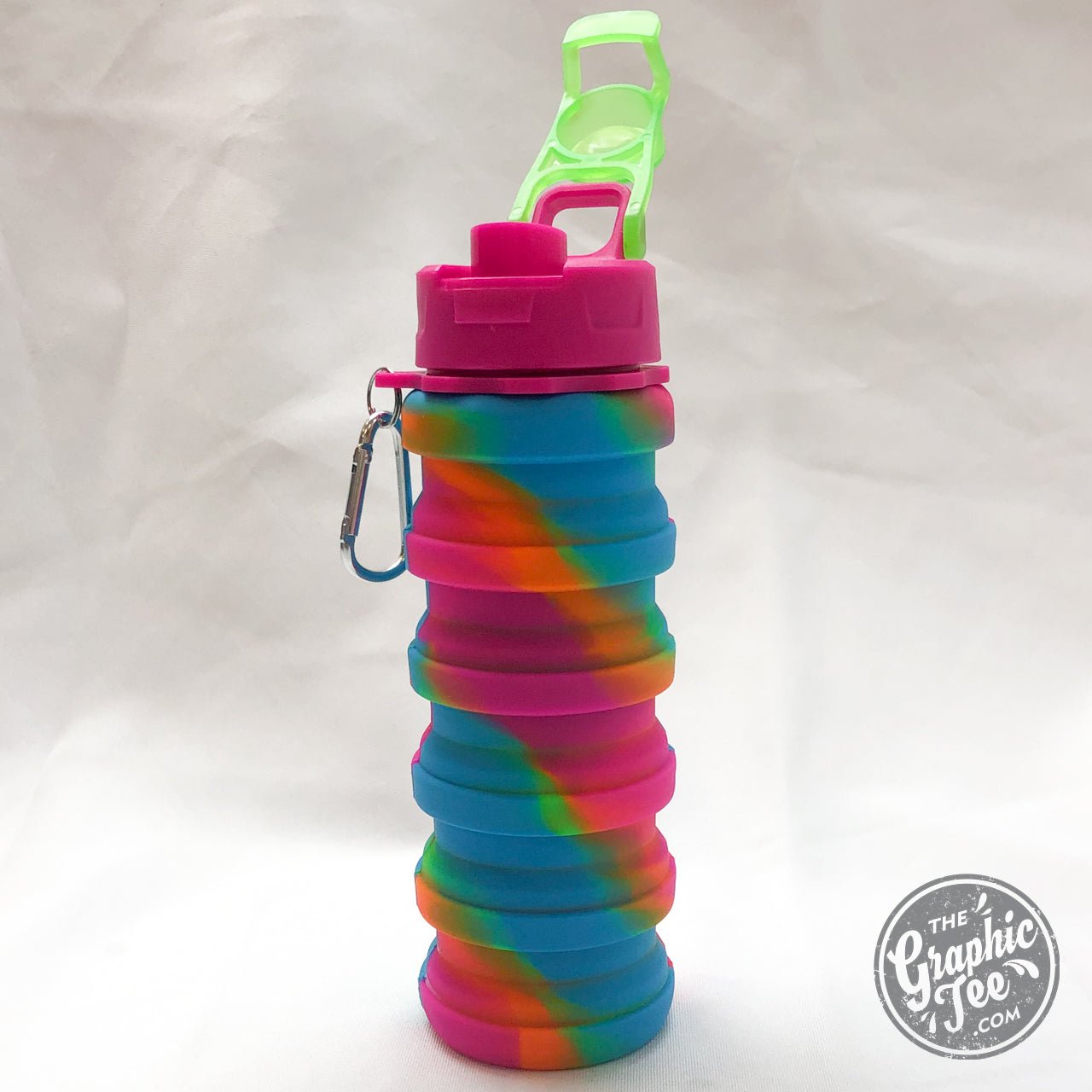 Marble Silicone Collapsible Water Bottle - The Graphic Tee