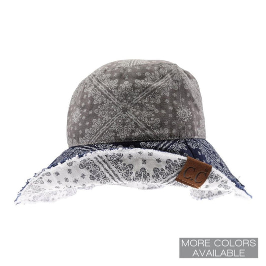 Multi Color Paisley Bandana C.C Bucket Hat - The Graphic Tee