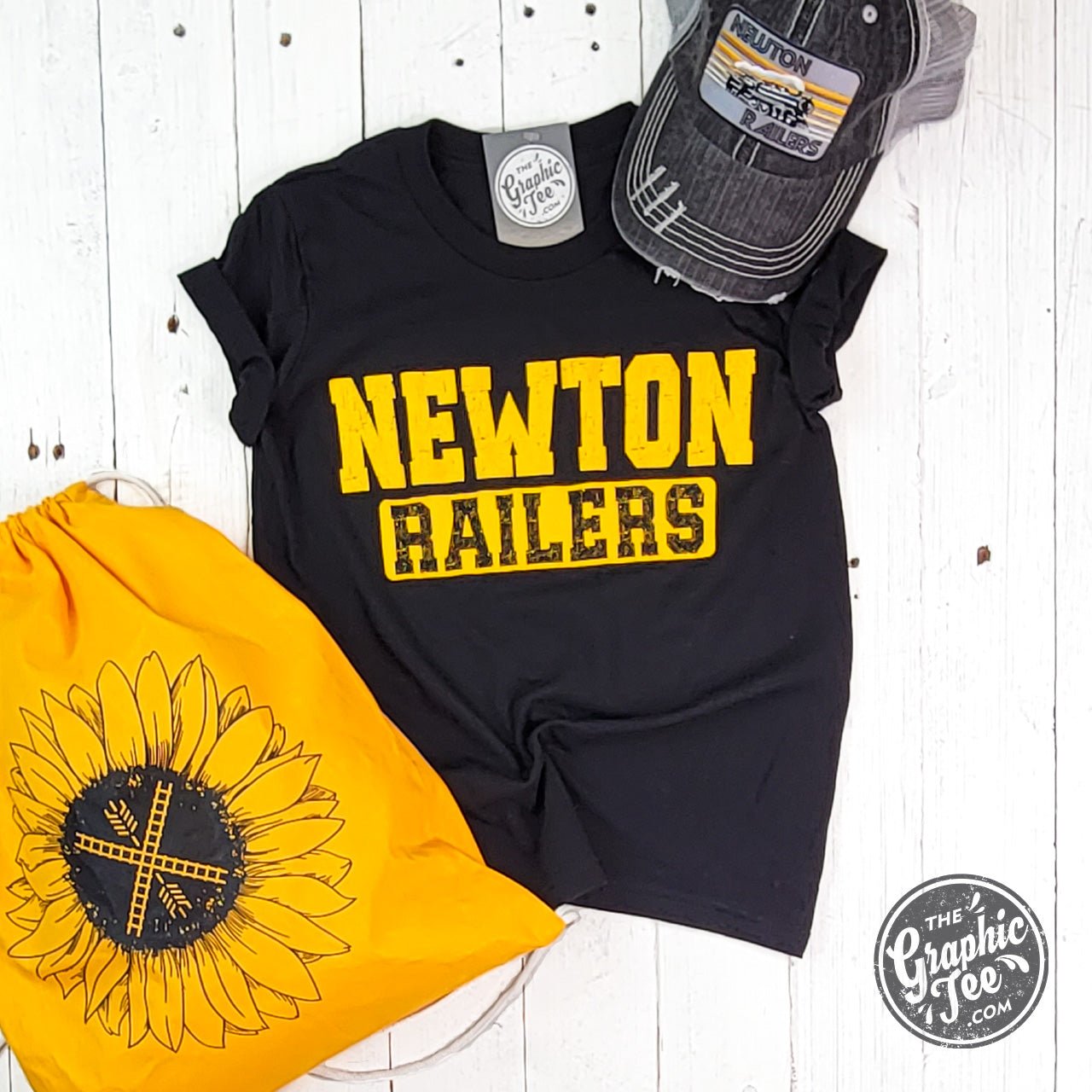 Newton Railers Black Short Sleeve Youth Tee - The Graphic Tee