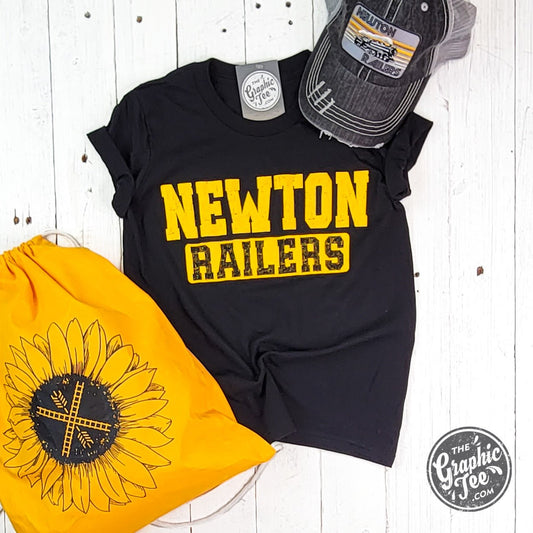 Newton Railers Black Short Sleeve Youth Tee - The Graphic Tee