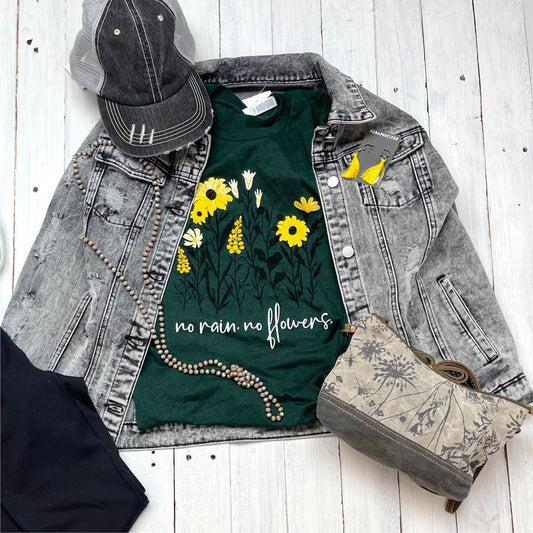 No Rain No Flowers Tee - The Graphic Tee