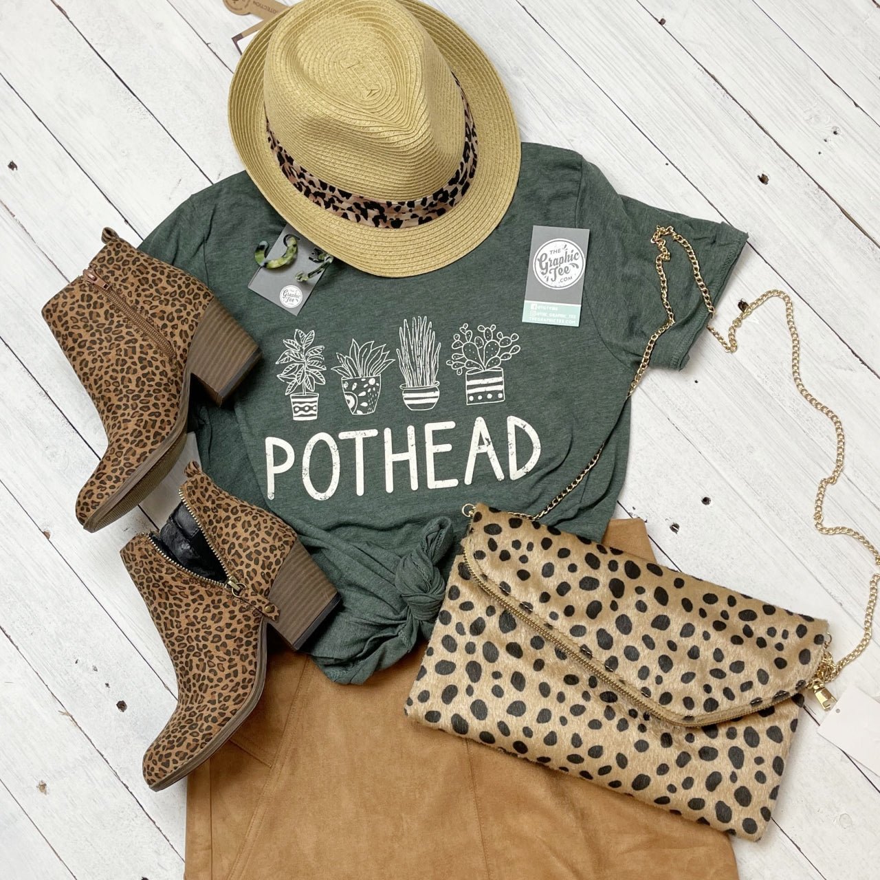 Pothead Crew Neck Unisex Short Sleeve Tee - The Graphic Tee