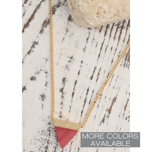Primrose Petite Triangle Necklace - The Graphic Tee