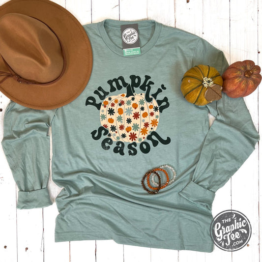 Pumpkin Season Long Sleeve Tee - The Graphic Tee